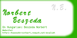 norbert beszeda business card